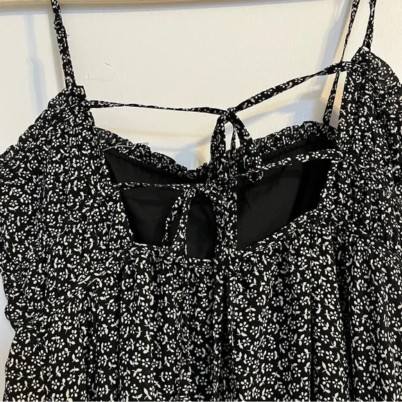 Madewell Black White Mini Dress Sophia Cami Tiered Mini Dress in Micro Daisy 2 - Picture 10 of 11